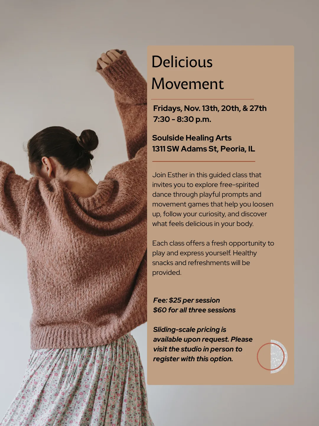 Soulside Healing Arts class poster